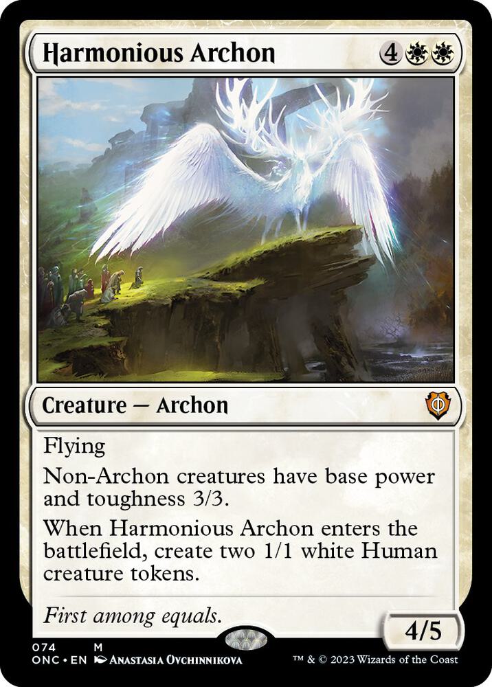 Harmonious Archon 74/28 (Commander: Phyrexia: All Will Be One)  | Good Games Morley