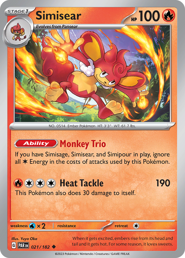 Simisear (021/182) [Scarlet & Violet: Paradox Rift] | Good Games Morley