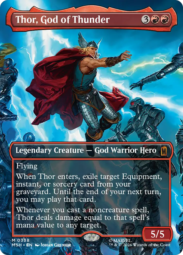 Thor, God of Thunder (Borderless) (0338) [Marvel Super Heroes] | Good Games Morley