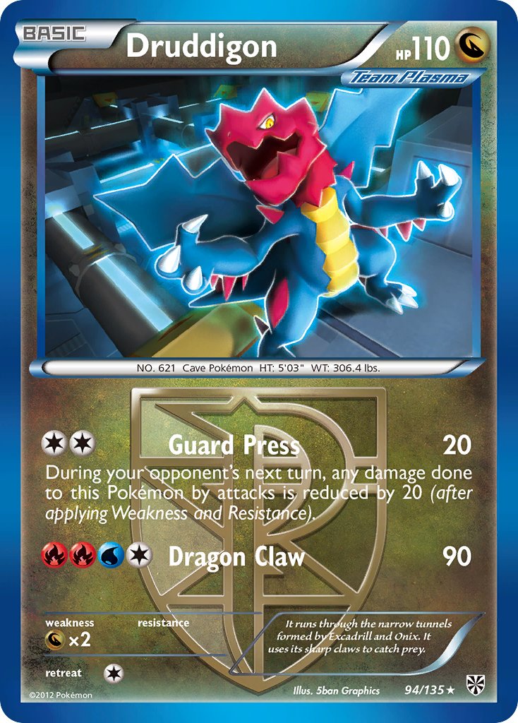 Druddigon (94/135) (Theme Deck Exclusive) [Black & White: Plasma Storm] | Good Games Morley