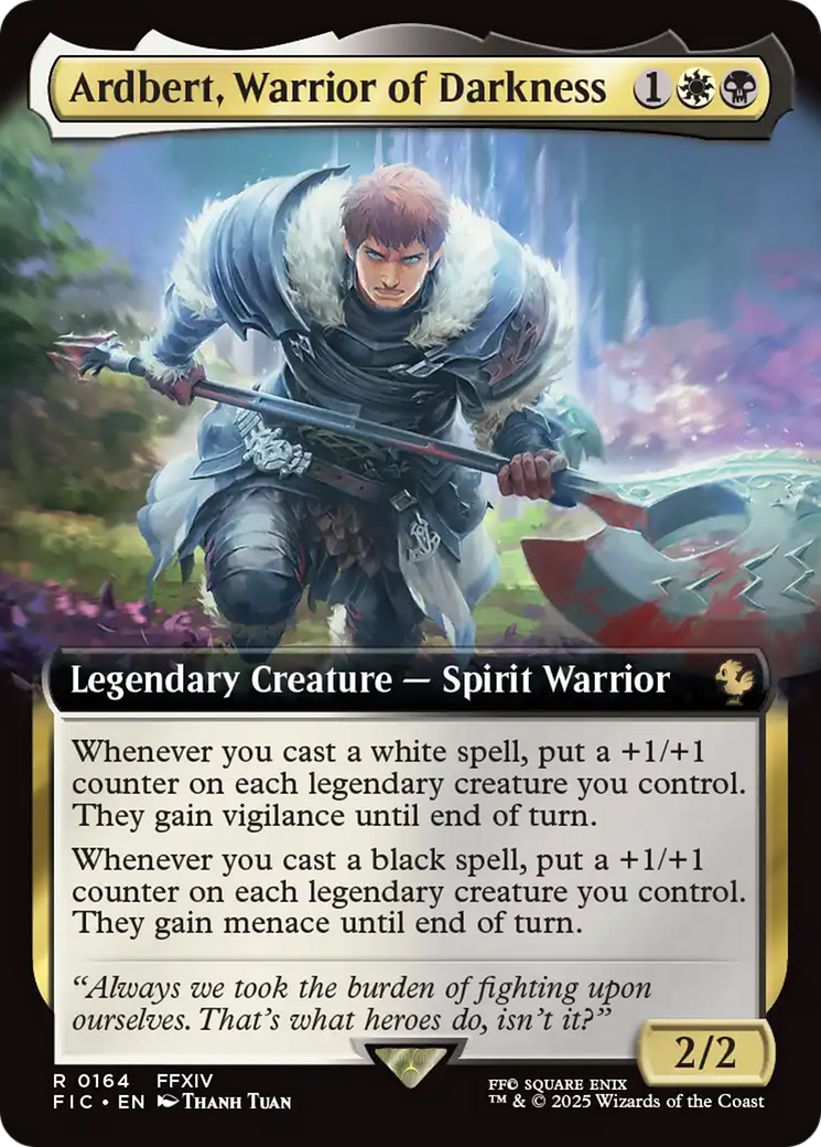 Ardbert, Warrior of Darkness (Extended Art) [FINAL FANTASY Commander] | Good Games Morley