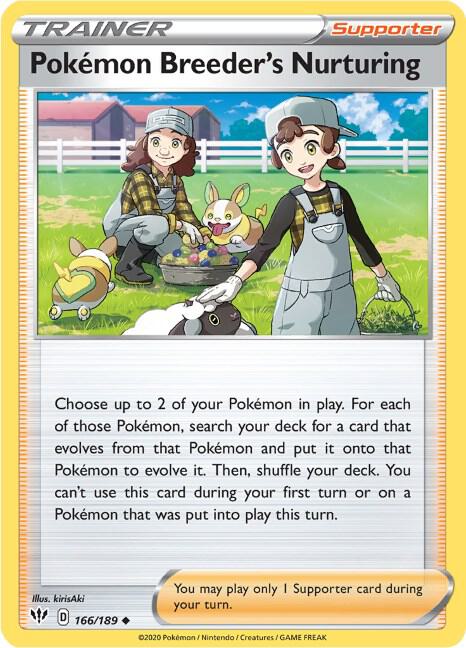 Pokemon Breeder's Nurturing 166/189 (SWSH03: Darkness Ablaze)  | Good Games Morley