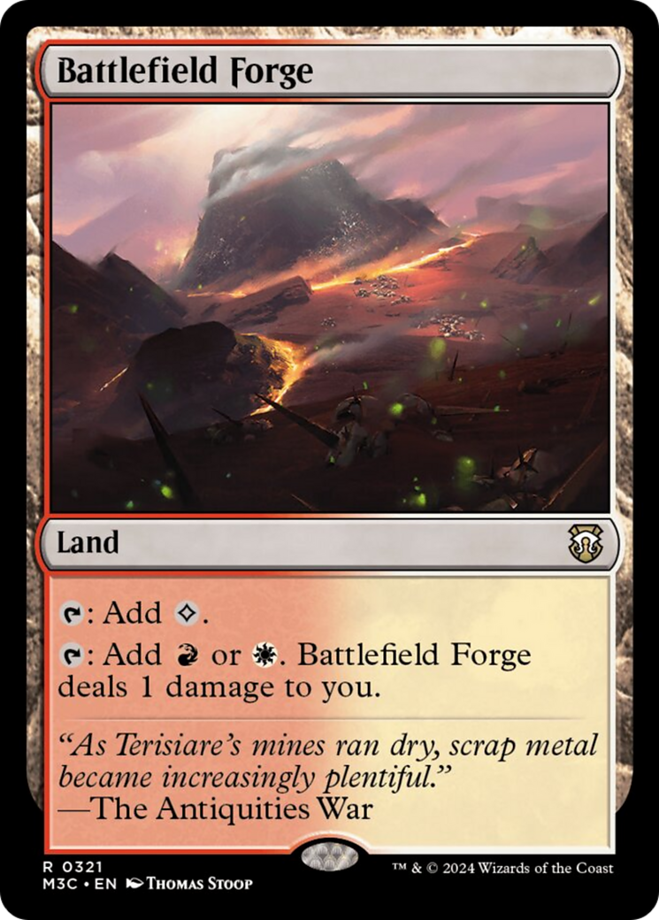 Battlefield Forge (Ripple Foil) [Modern Horizons 3 Commander] | Good Games Morley