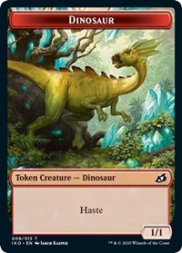 Dinosaur // Human Soldier (003) Double-Sided Token [Ikoria: Lair of Behemoths Tokens] | Good Games Morley