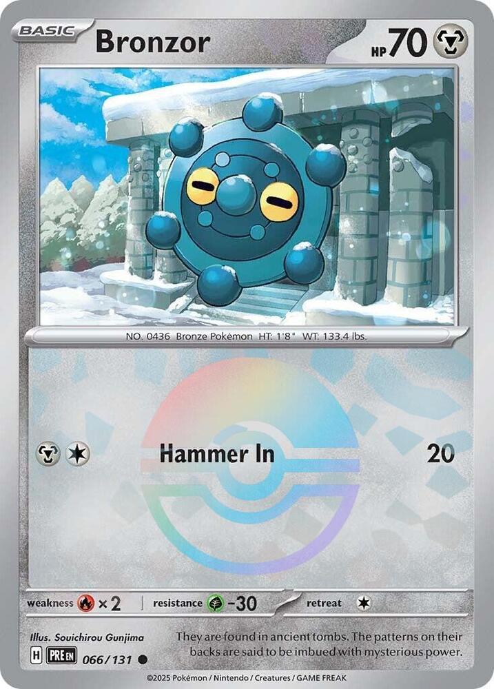 Bronzor (066/131) (Poke Ball Pattern) [Scarlet & Violet: Prismatic Evolutions] | Good Games Morley
