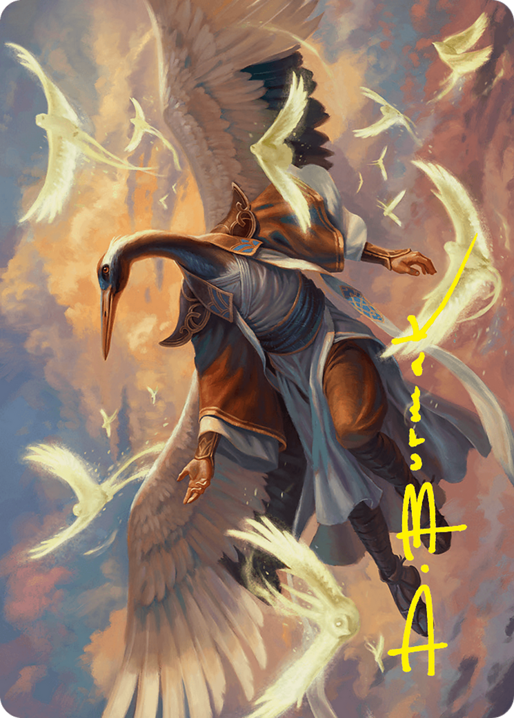 Kykar, Zephyr Awakener Art Card (16/54) (Gold-Stamped Signature) [Foundations Art Series] | Good Games Morley