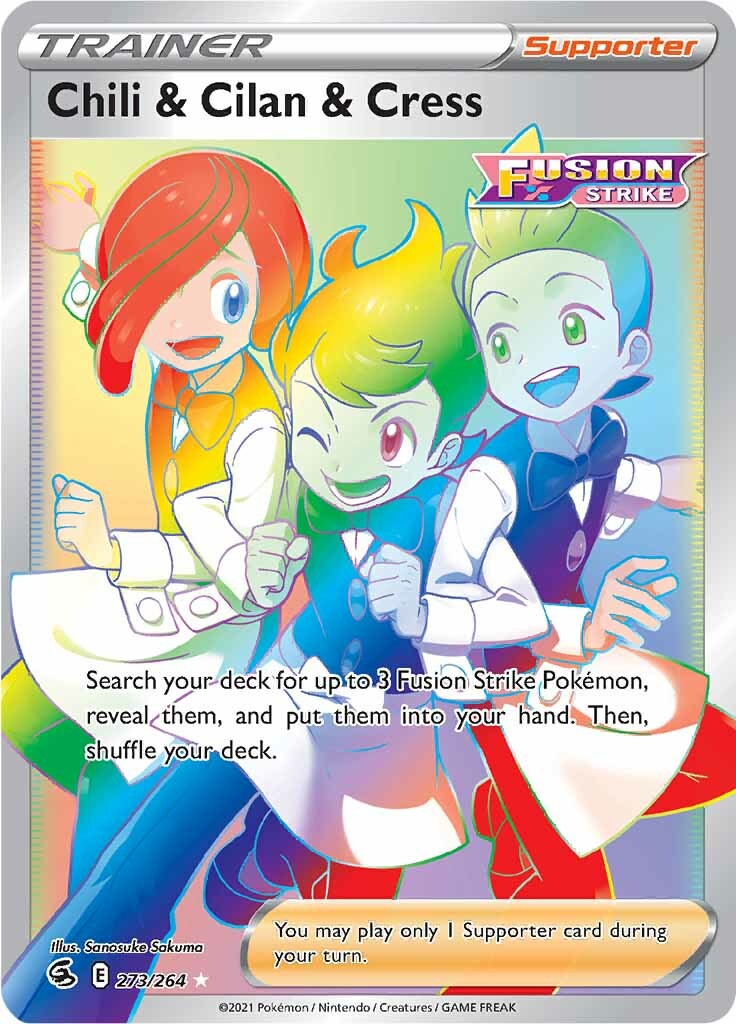 Chili & Cilan & Cress (273/264) [Sword & Shield: Fusion Strike] | Good Games Morley