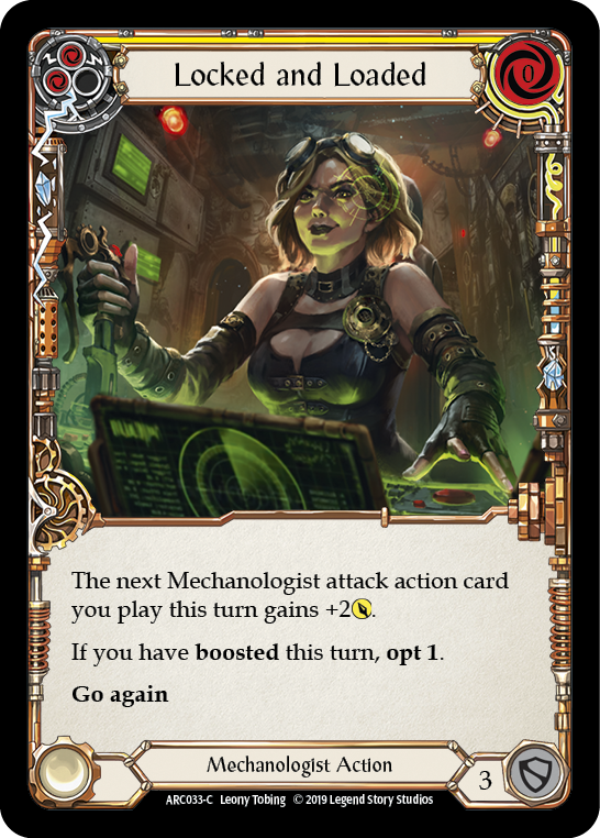 Locked and Loaded (Yellow) [ARC033-C] (Arcane Rising)  1st Edition Rainbow Foil | Good Games Morley