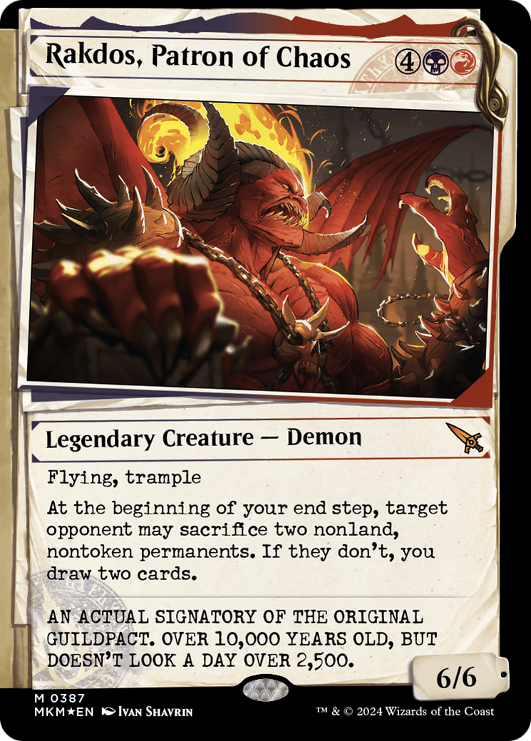 Rakdos, Patron of Chaos (Showcase) (Invisible Ink) [Murders at Karlov Manor] | Good Games Morley