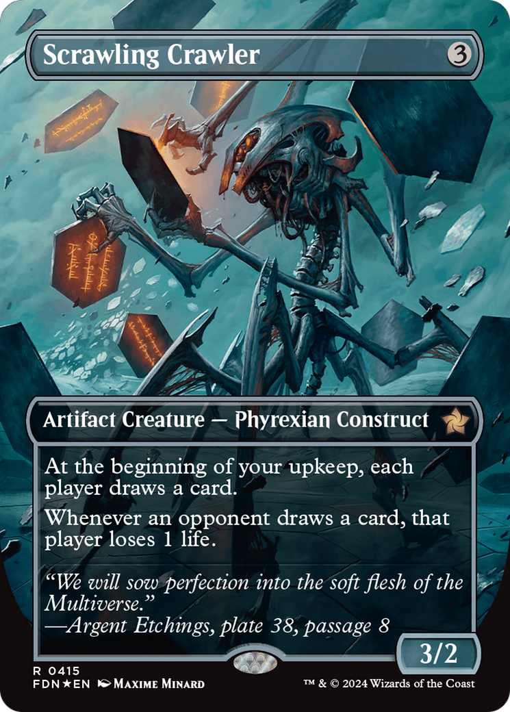 Scrawling Crawler (Borderless) (Mana Foil) [Foundations] | Good Games Morley
