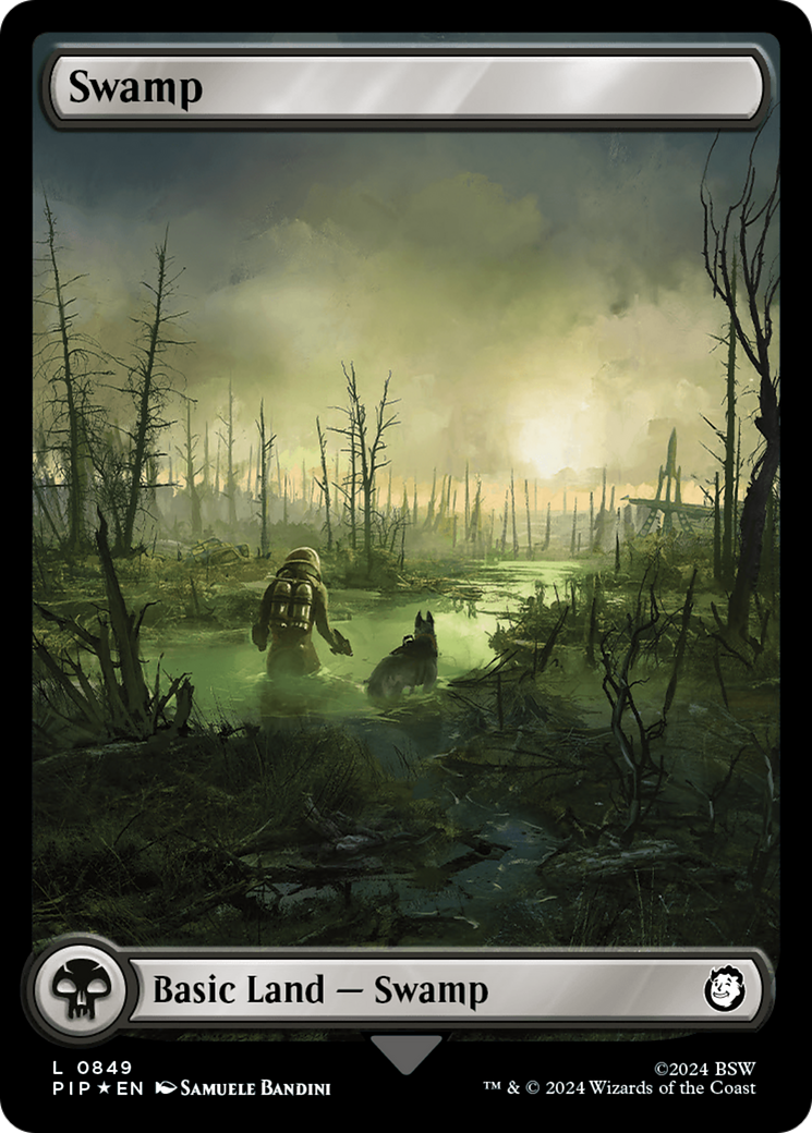Swamp (0849) (Surge Foil) [Fallout] | Good Games Morley