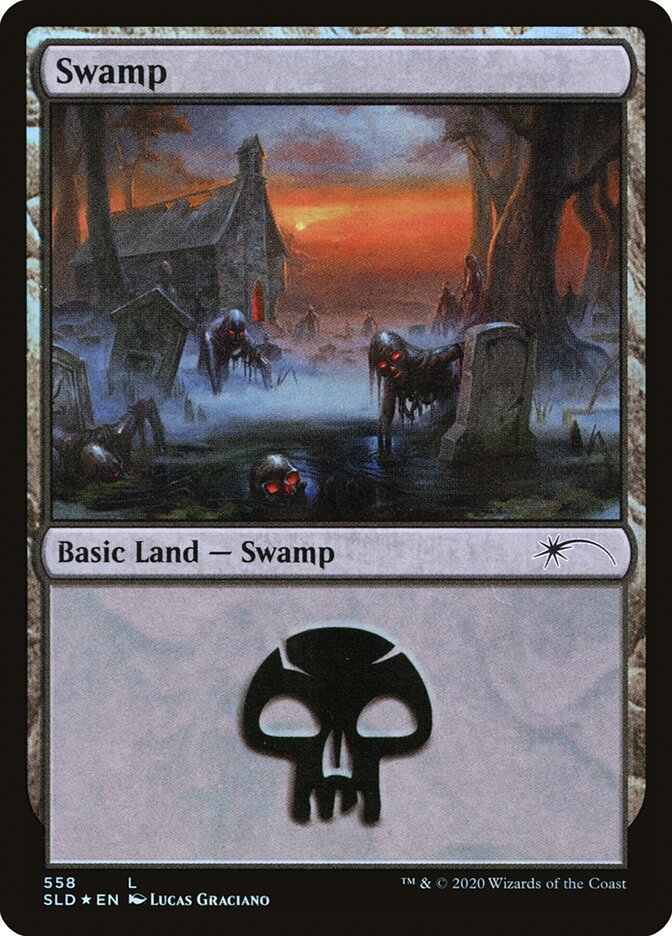 Swamp (Reanimated) (558) [Secret Lair Drop Promos] | Good Games Morley