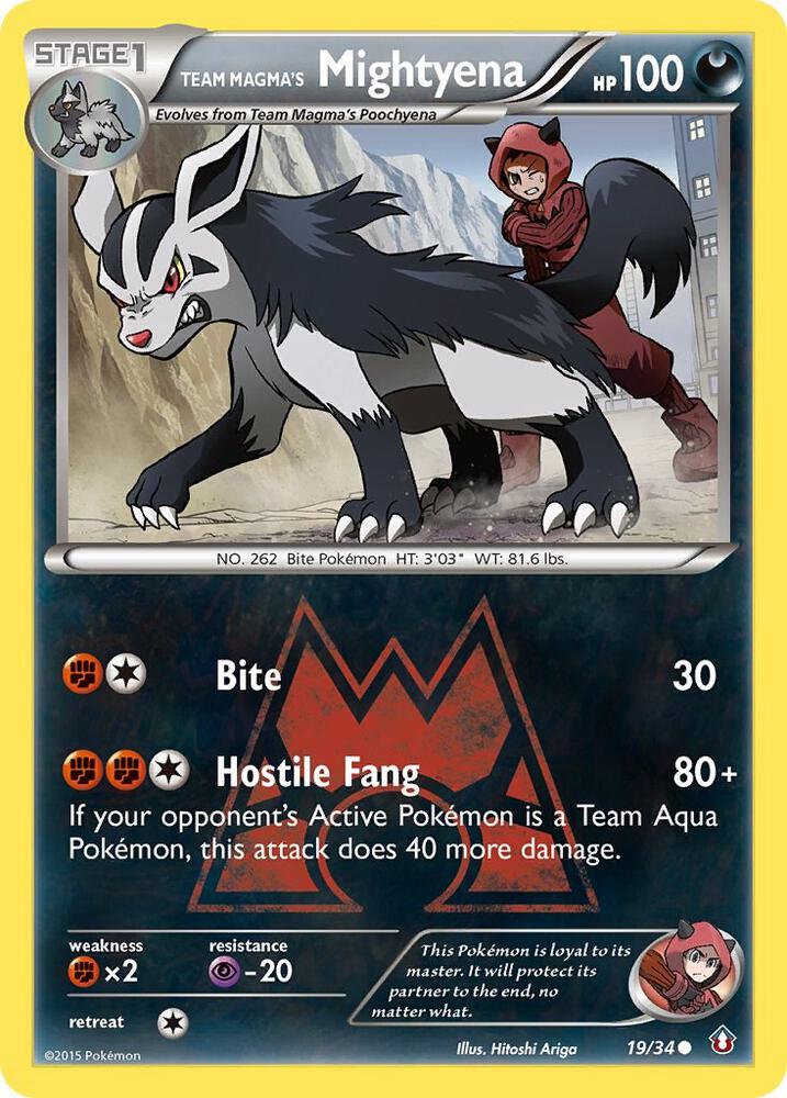Team Magma's Mightyena 19/34 (Double Crisis)  - Reverse Holofoil | Good Games Morley