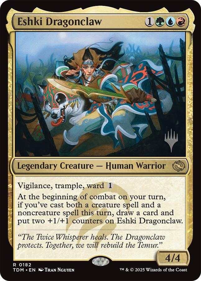 Eshki Dragonclaw 182 (Promo Pack: Tarkir: Dragonstorm)  - Foil | Good Games Morley