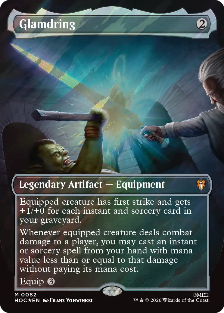 Glamdring (Borderless) (Surge Foil) [The Hobbit: Eternal-Legal] | Good Games Morley
