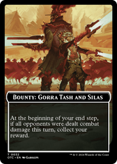 Bounty: Gorra Tash and Silas // Bounty Rules Double-Sided Token [Outlaws of Thunder Junction Commander Tokens] | Good Games Morley