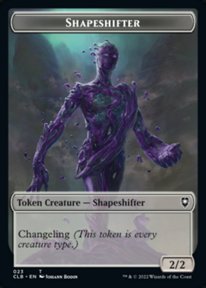 Kor Warrior // Shapeshifter (023) Double-Sided Token [Commander Legends: Battle for Baldur's Gate Tokens] | Good Games Morley