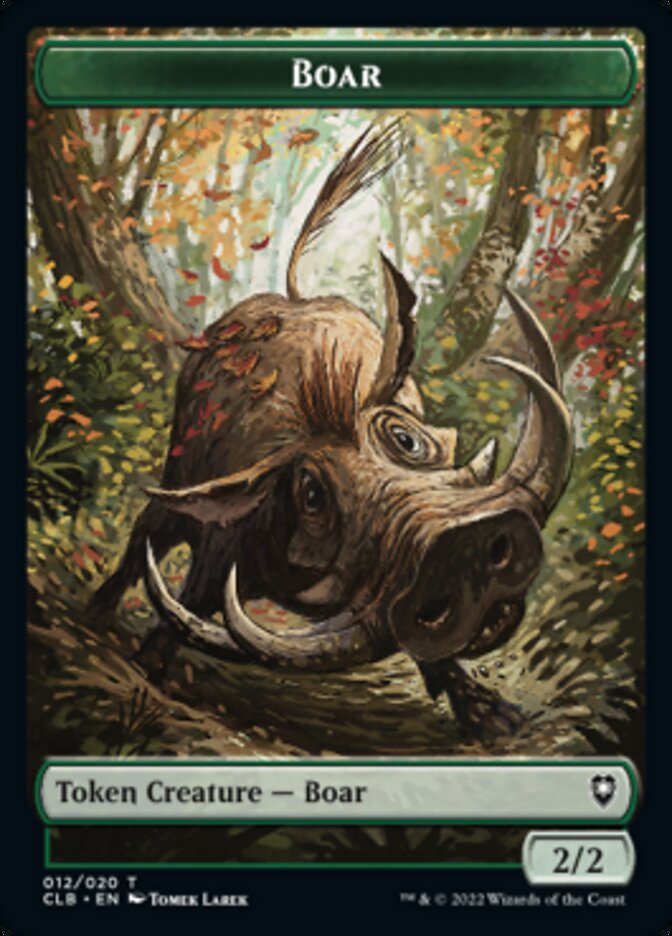 Treasure // Boar Double-Sided Token [Commander Legends: Battle for Baldur's Gate Tokens] | Good Games Morley