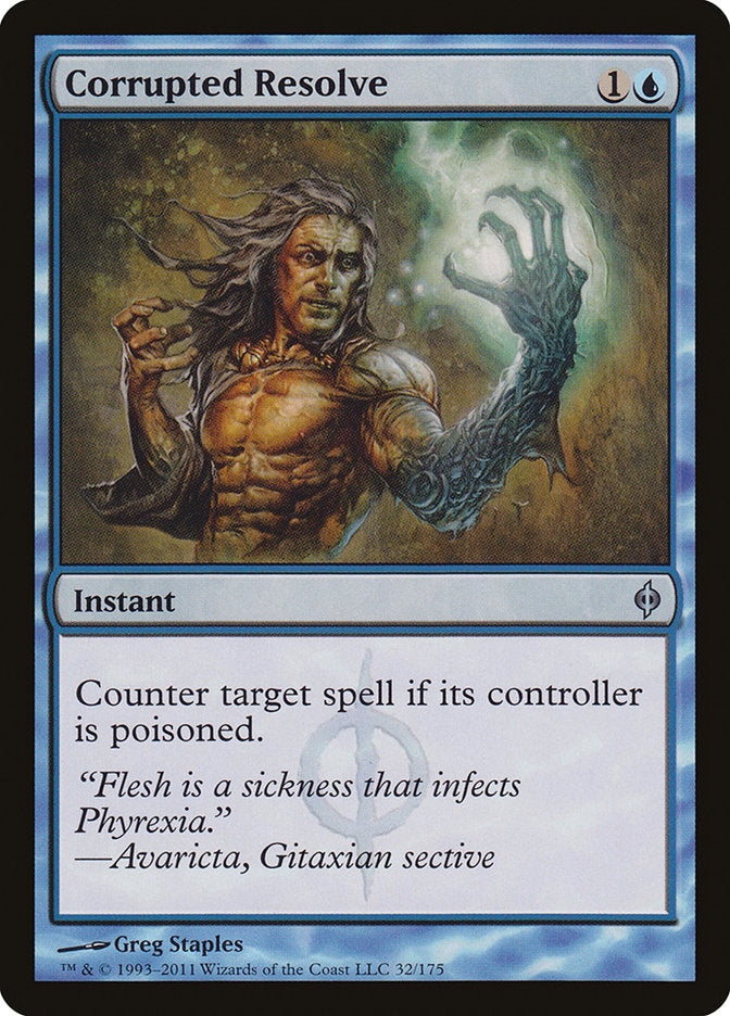 Corrupted Resolve 32/175 (New Phyrexia)  - Foil | Good Games Morley