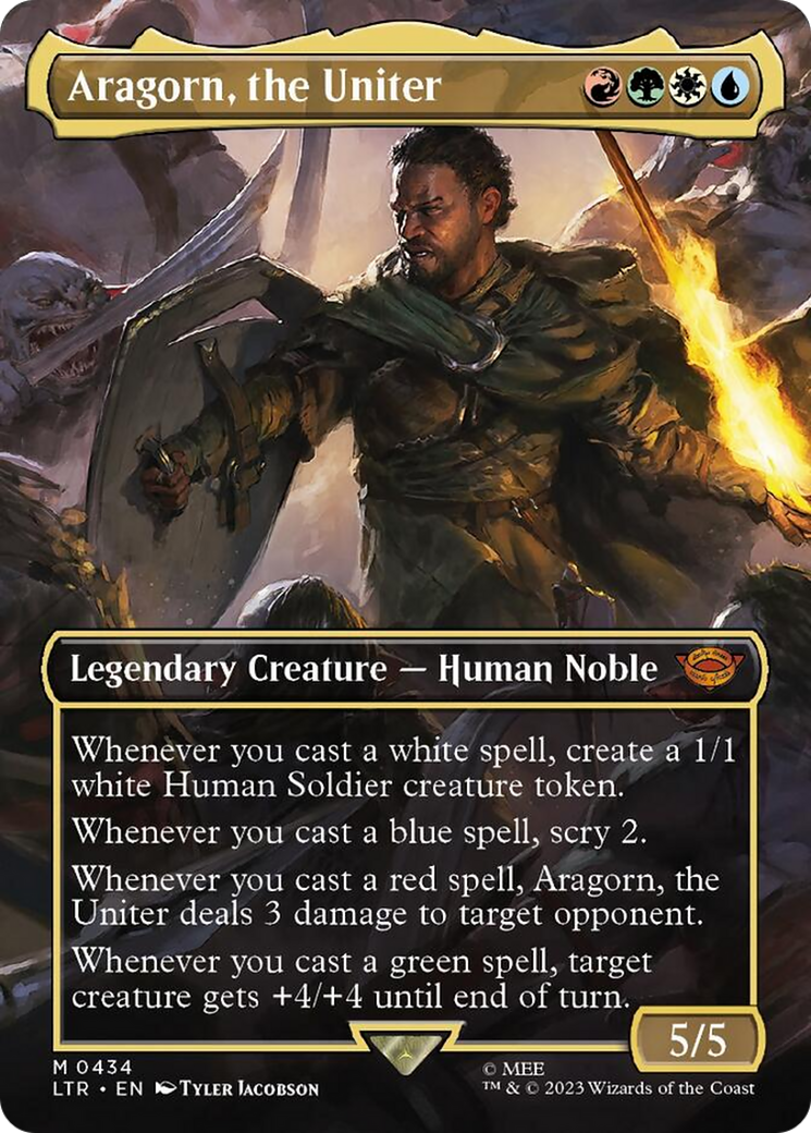 Aragorn, the Uniter (Borderless Alternate Art) [The Lord of the Rings: Tales of Middle-Earth] | Good Games Morley