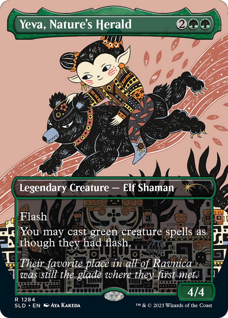 Yeva, Nature's Herald (Borderless) [Secret Lair Drop Series] | Good Games Morley