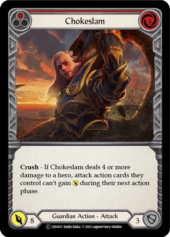 Chokeslam (Red) [U-CRU035] (Crucible of War Unlimited)  Unlimited Rainbow Foil | Good Games Morley