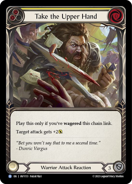 Take the Upper Hand (Yellow) [HVY113] (Heavy Hitters)  Rainbow Foil | Good Games Morley