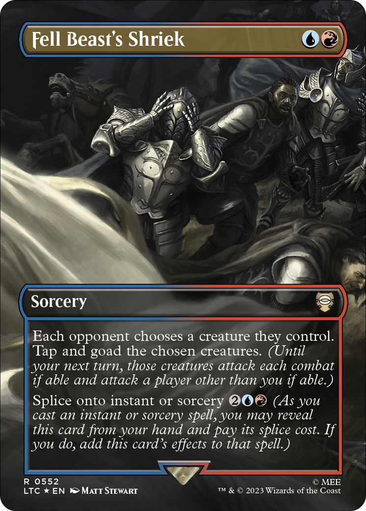 Fell Beast's Shriek (Borderless) (Surge Foil) [The Lord of the Rings: Tales of Middle-Earth Commander] | Good Games Morley