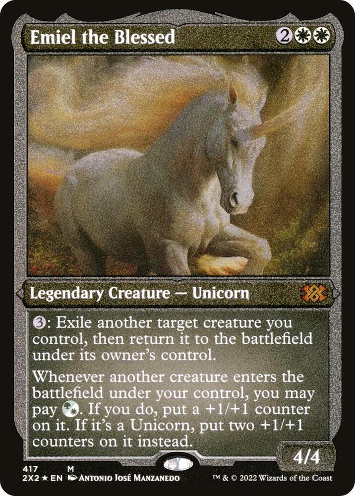 Emiel the Blessed Foil Etched 417 (Double Masters 2022)  - Foil | Good Games Morley