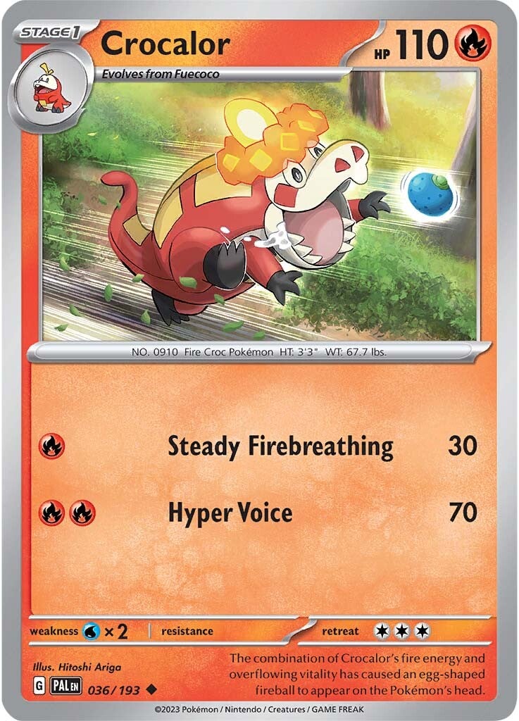 Crocalor (036/193) [Scarlet & Violet: Paldea Evolved] | Good Games Morley
