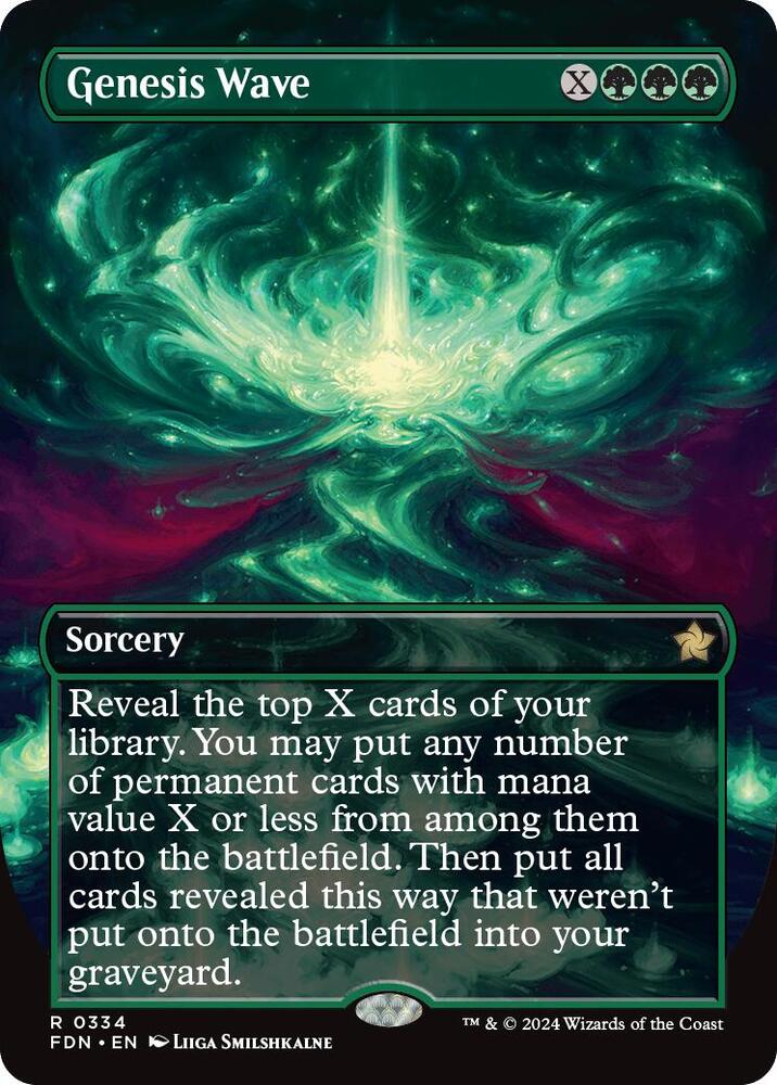 Genesis Wave 334/291 (Foundations)  - Borderless Foil | Good Games Morley