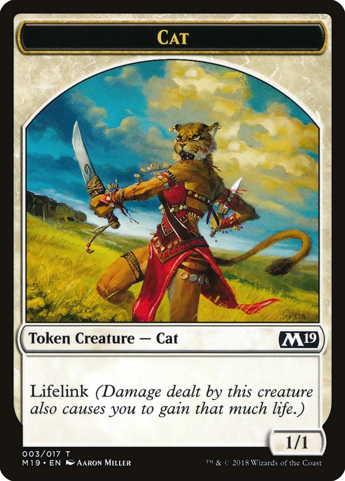 Cat Token [Core Set 2019 Tokens] | Good Games Morley