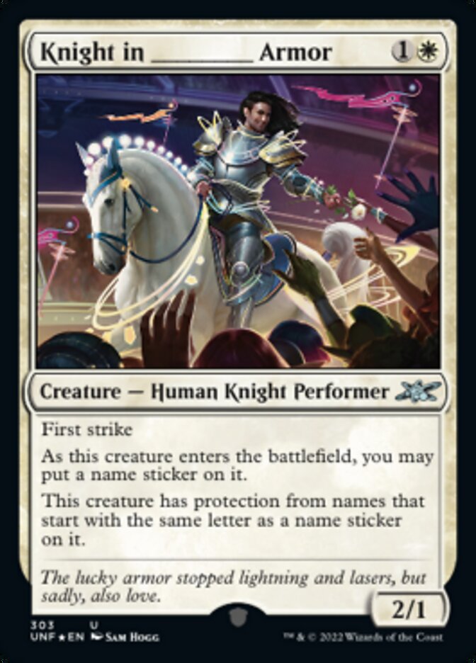 Knight in _____ Armor (Galaxy Foil) [Unfinity] | Good Games Morley