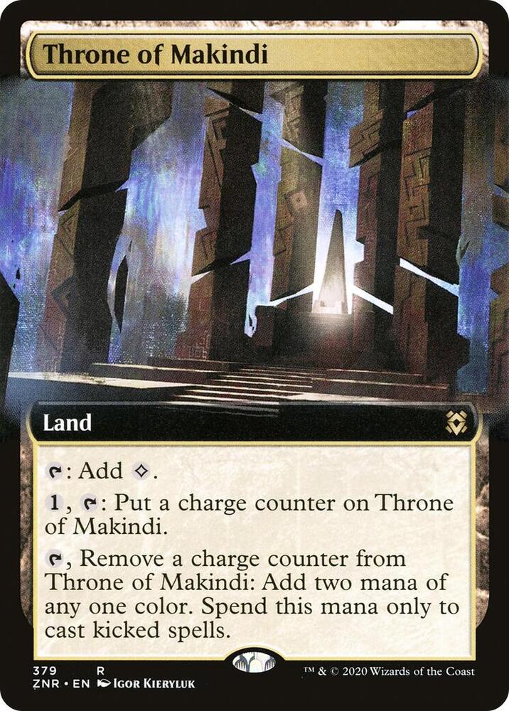 Throne of Makindi 379/280 (Zendikar Rising)  - Extended Art Foil | Good Games Morley