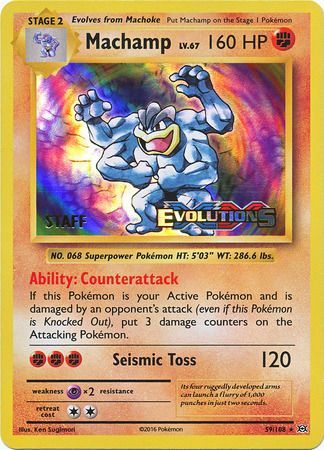Machamp (59/108) (XY Evolutions Staff Prerelease) [XY: Black Star Promos] | Good Games Morley