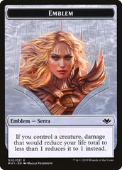 Bird (003) // Serra the Benevolent Emblem Double-Sided Token [Modern Horizons Tokens] | Good Games Morley