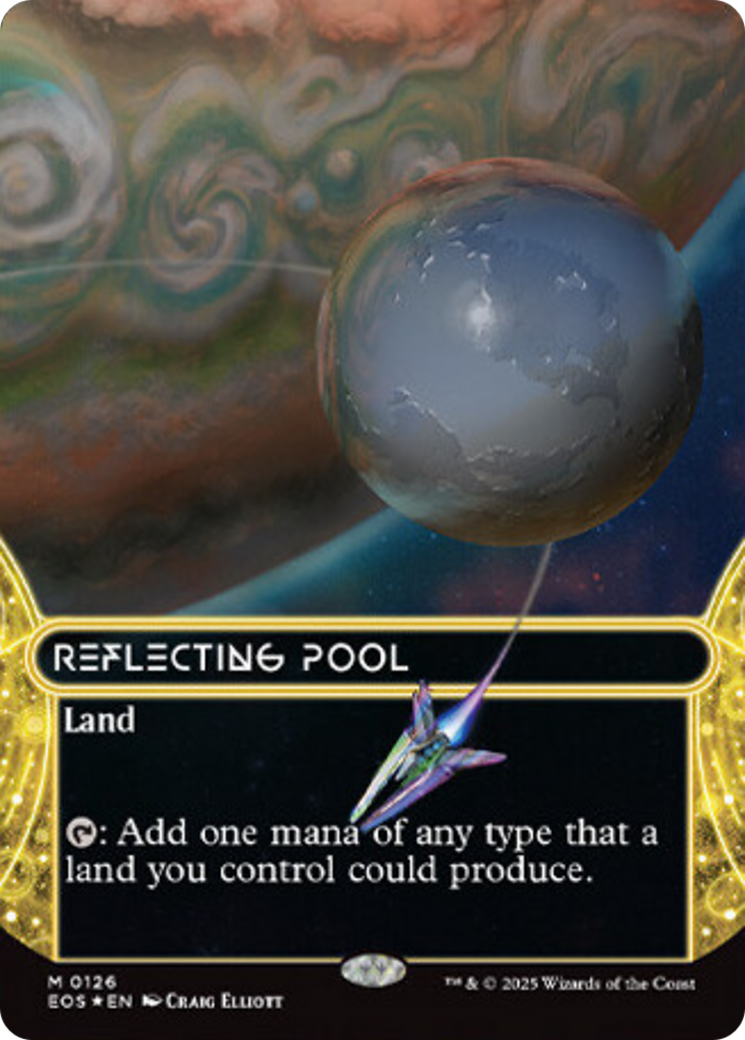 Reflecting Pool (0126) (Borderless) (Galaxy Foil) [Edge of Eternities: Stellar Sights] | Good Games Morley