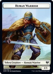 Human Warrior // Bird Double-Sided Token [Kaldheim Tokens] | Good Games Morley