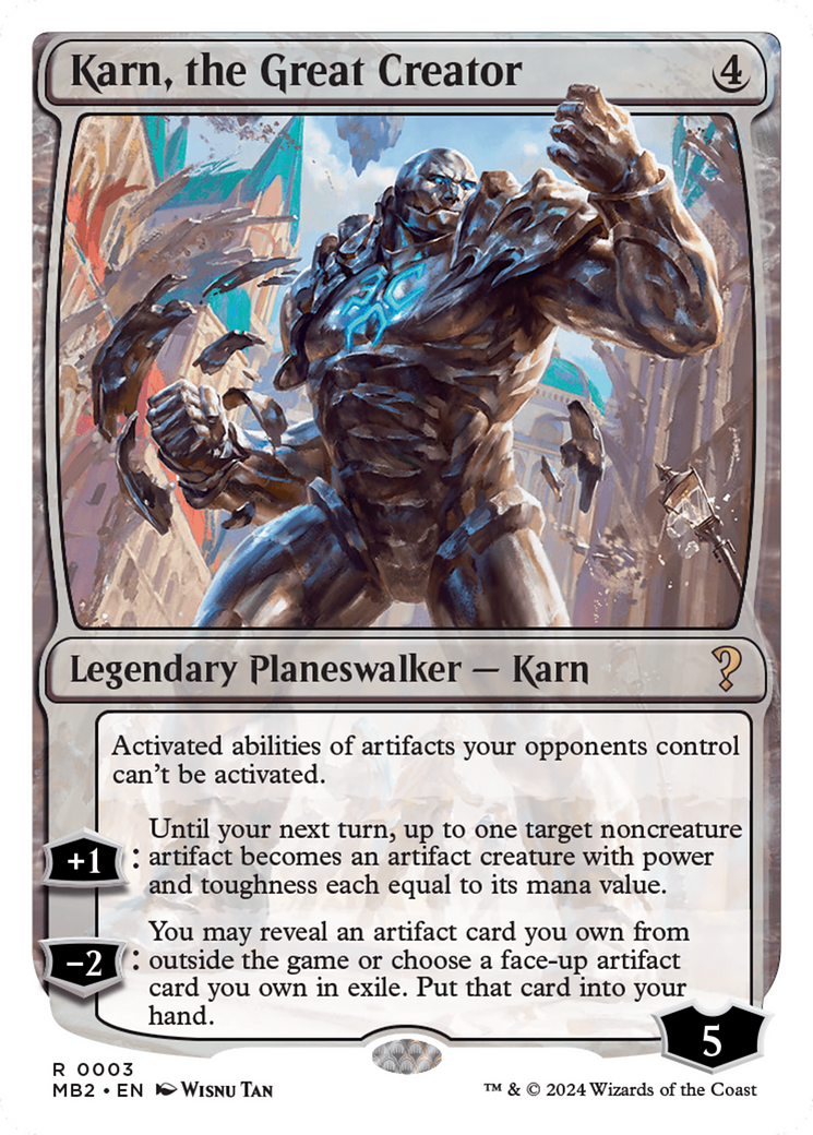 Karn, the Great Creator (White Border) [Mystery Booster 2] | Good Games Morley