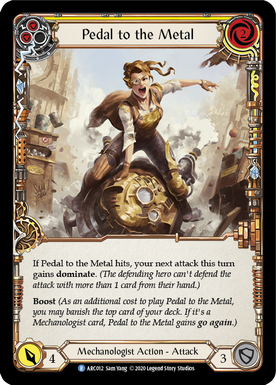 Pedal to the Metal (Yellow) [U-ARC012] (Arcane Rising Unlimited)  Unlimited Normal | Good Games Morley
