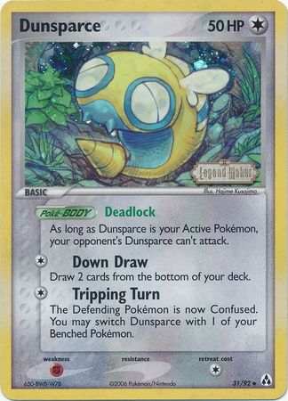 Dunsparce (31/92) (Stamped) [EX: Legend Maker] | Good Games Morley