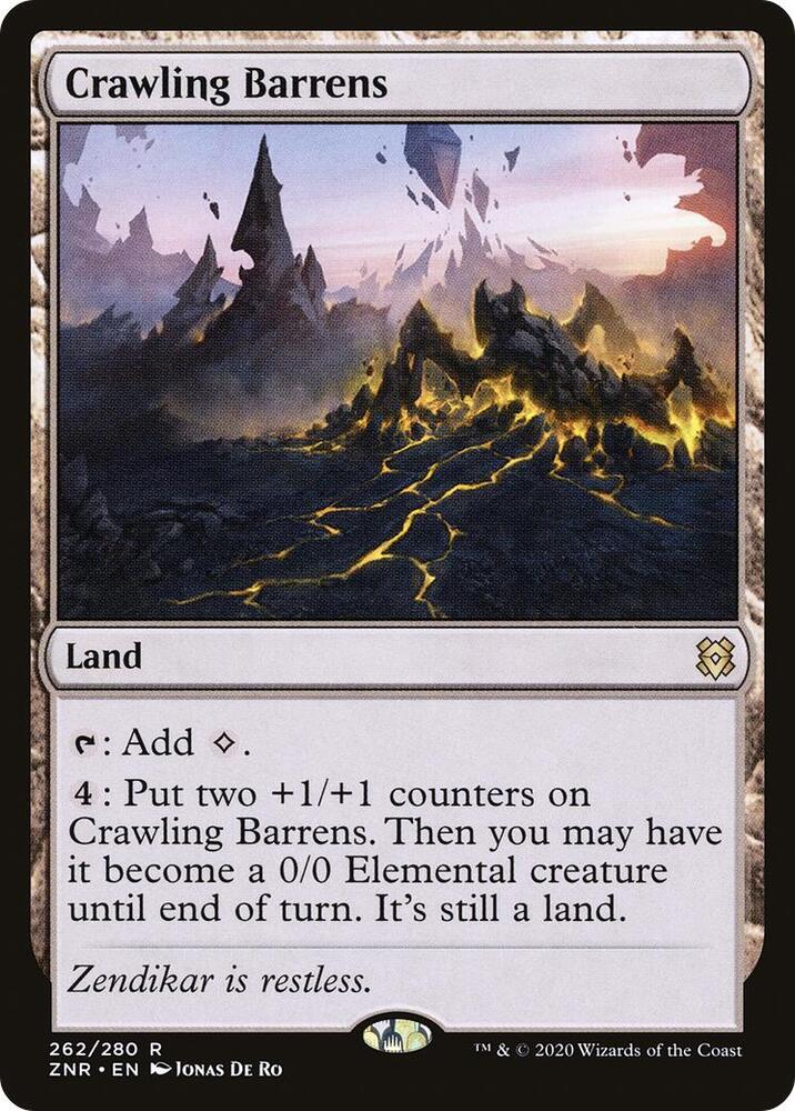 Crawling Barrens 262/280 (Zendikar Rising)  | Good Games Morley