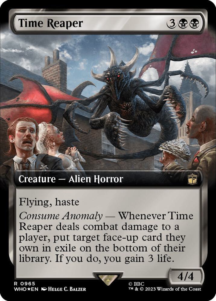 Time Reaper 965/331 (Universes Beyond: Doctor Who)  - Extended Art Surge Foil | Good Games Morley