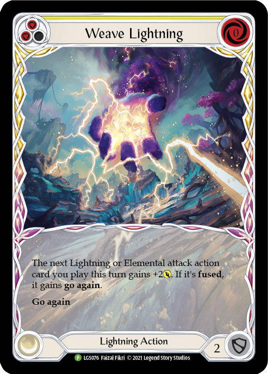 Weave Lightning (Yellow) [LGS076] (Promo)  Rainbow Foil | Good Games Morley