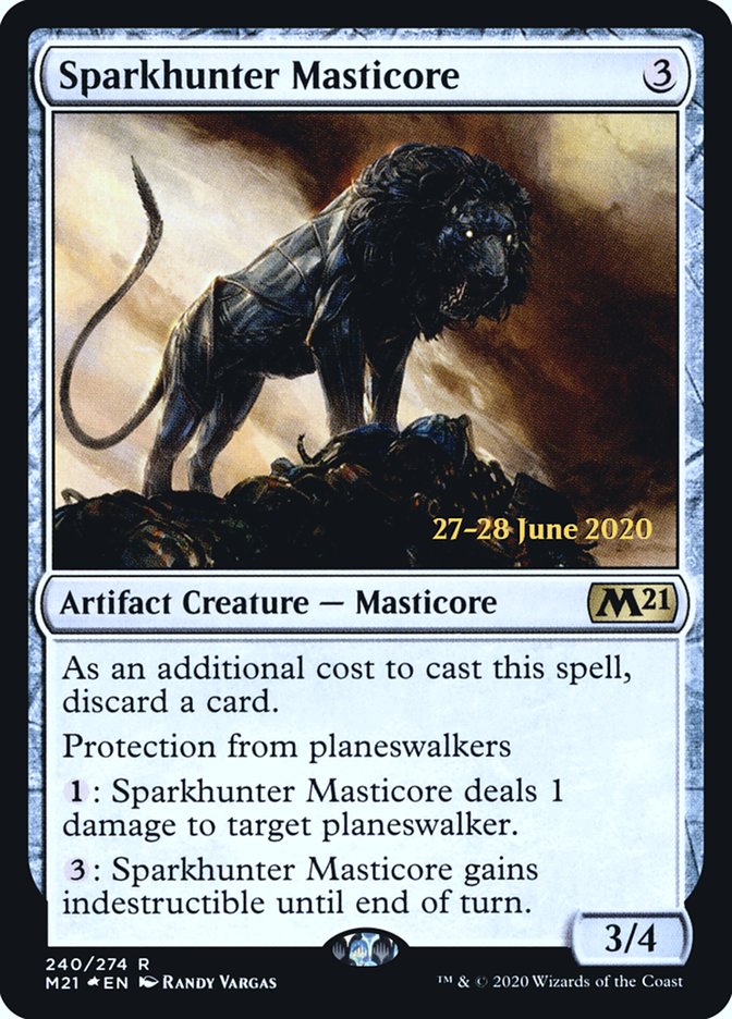 Sparkhunter Masticore [Core Set 2021 Prerelease Promos] | Good Games Morley