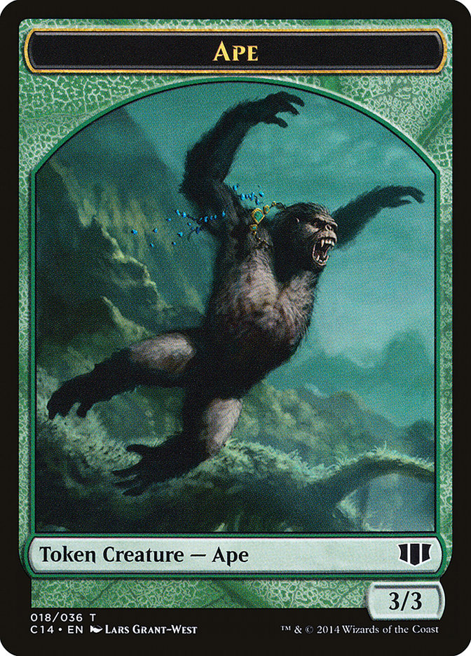 Ape // Zombie (011/036) Double-Sided Token [Commander 2014 Tokens] | Good Games Morley