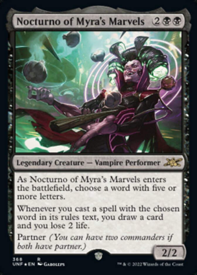 Nocturno of Myra's Marvels (Galaxy Foil) [Unfinity] | Good Games Morley