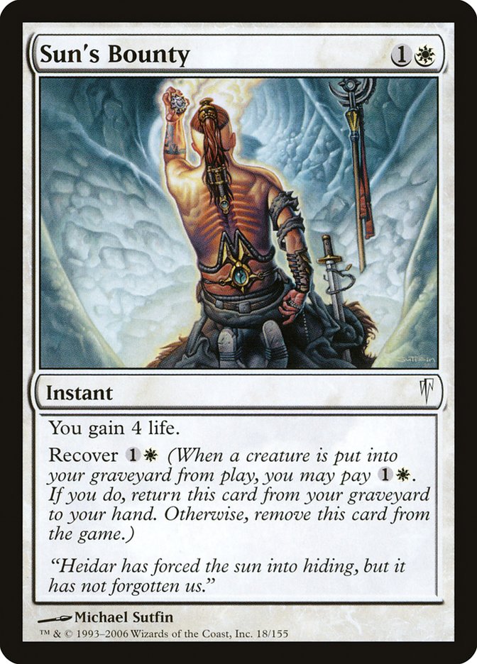 Sun's Bounty 18/155 (Coldsnap)  - Foil | Good Games Morley