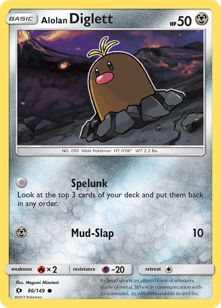 Alolan Diglett (86/149) [Sun & Moon: Base Set] | Good Games Morley