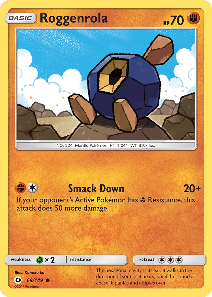 Roggenrola (69/149) [Sun & Moon: Base Set] | Good Games Morley